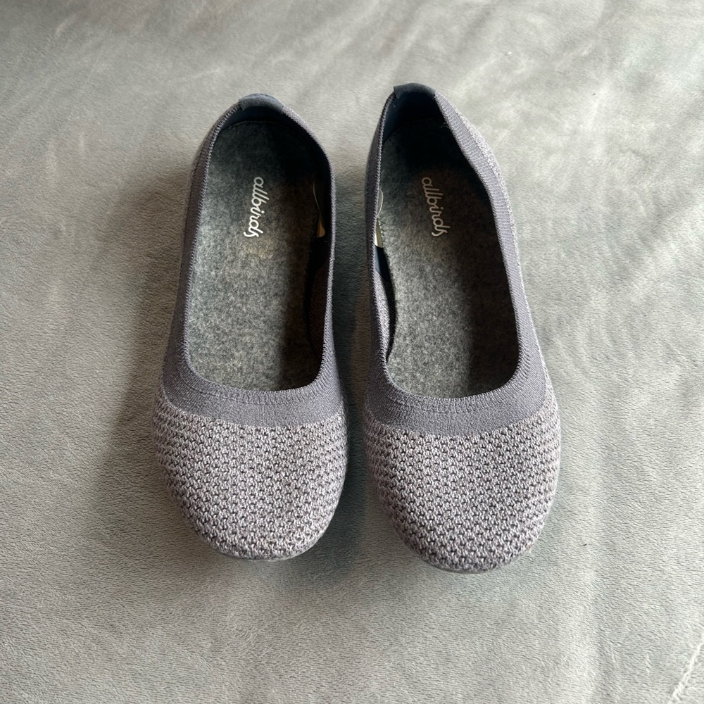 Allbirds Tree Breezers Flats | Women's 7 | Gray Knit Flats